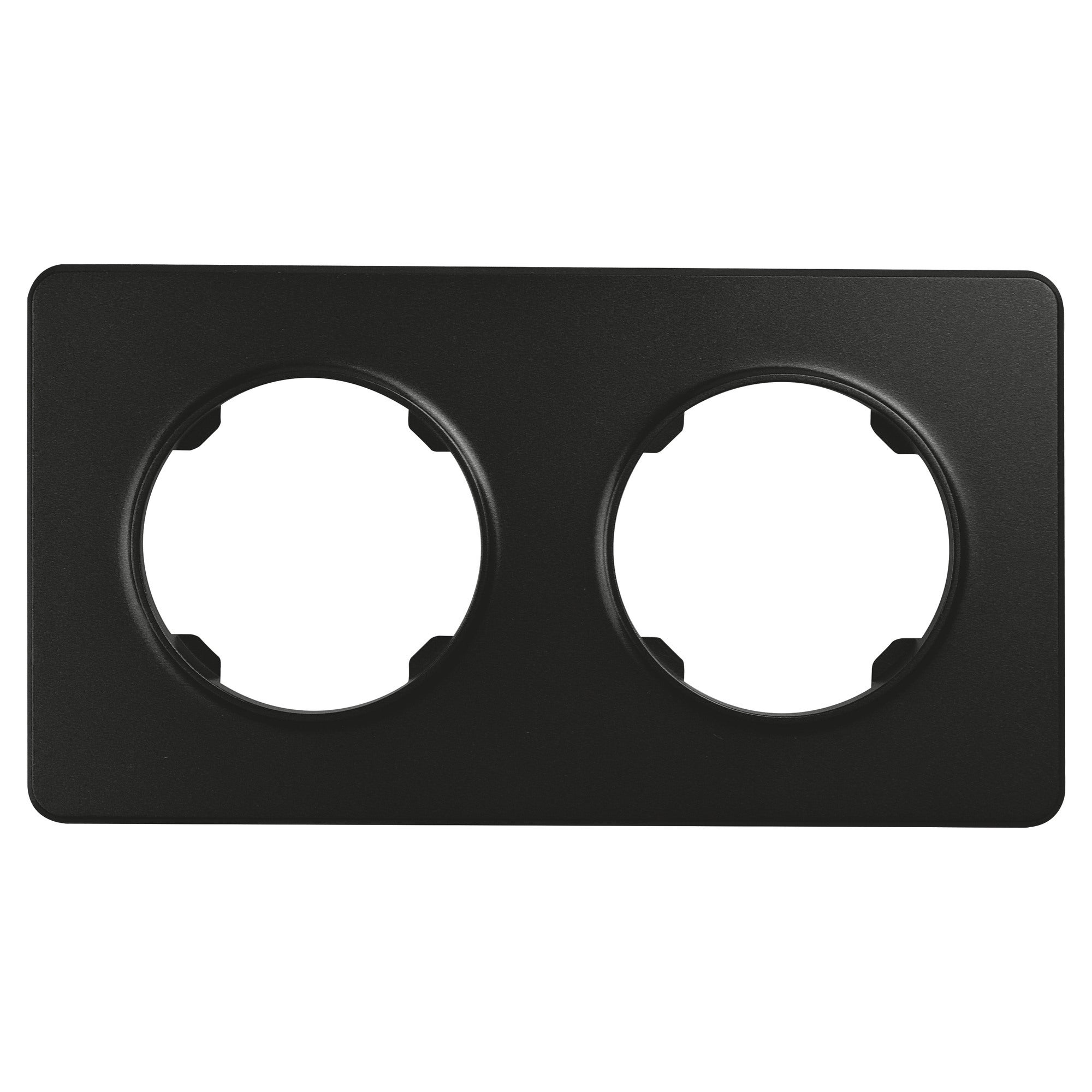 Oval czarny ramka podójna