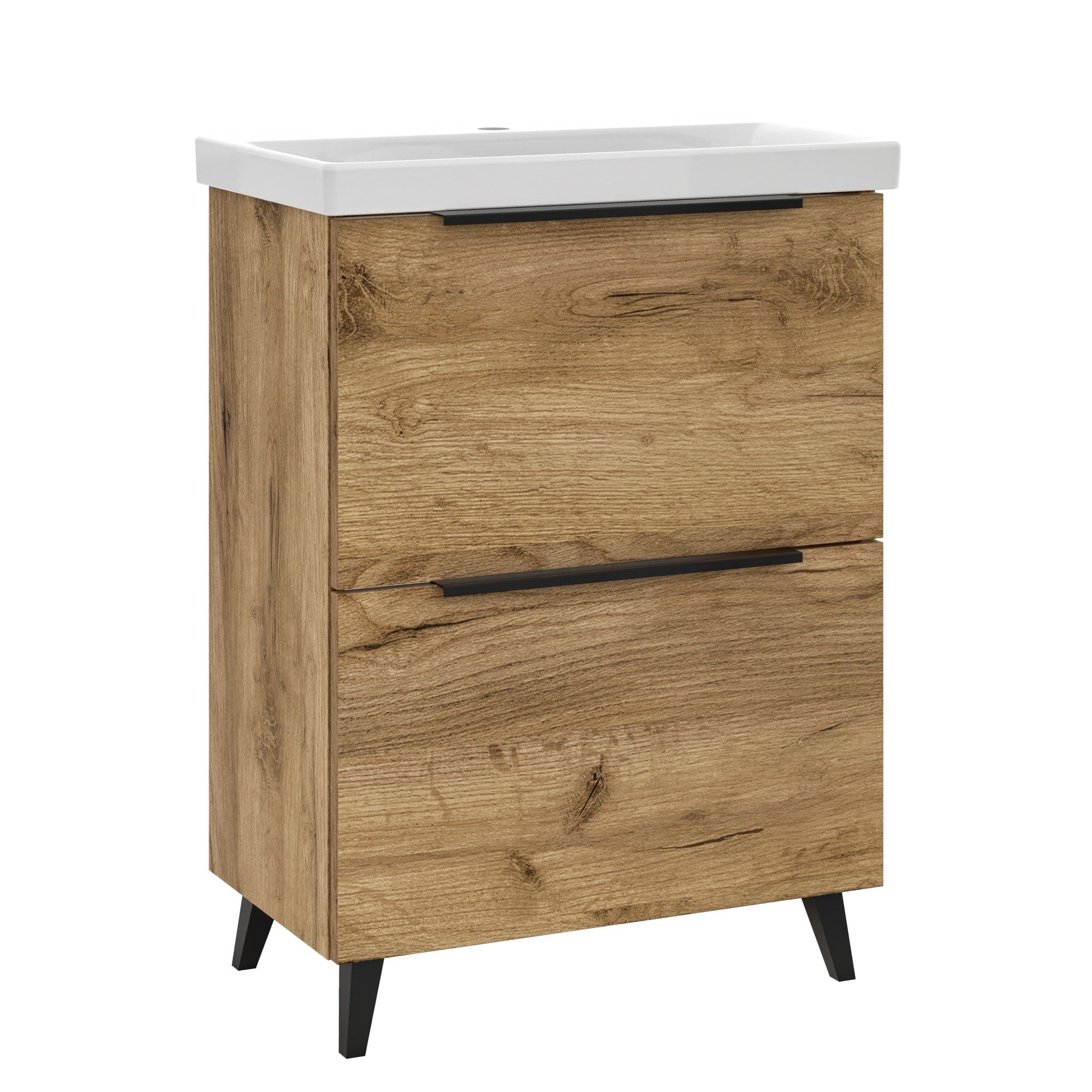 Szafka z umywalką Meble21 Manta 65 x 35 cm dąb 1