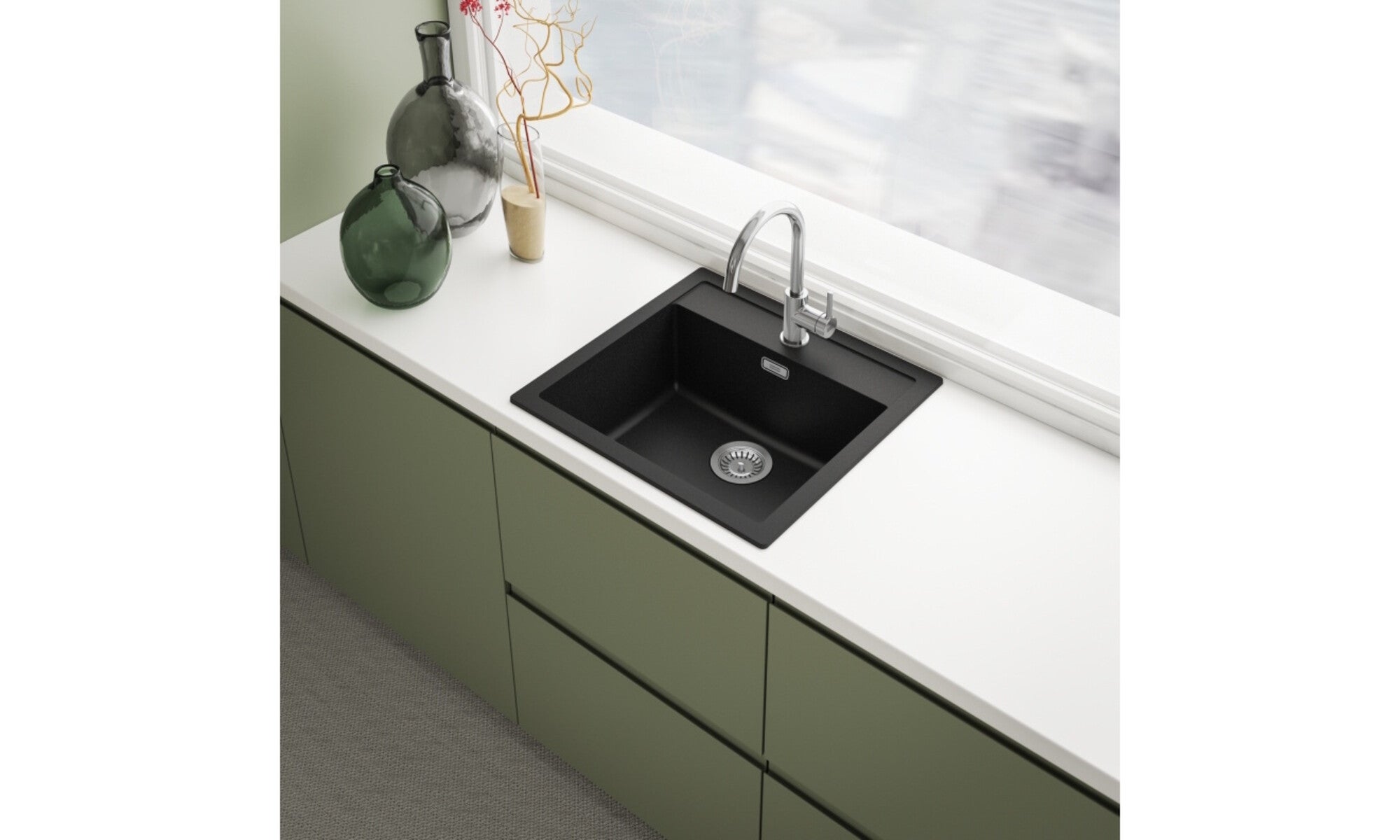 Zlewozmywak Franke Sirius Tectonite 56 x 53 cm onyx 1