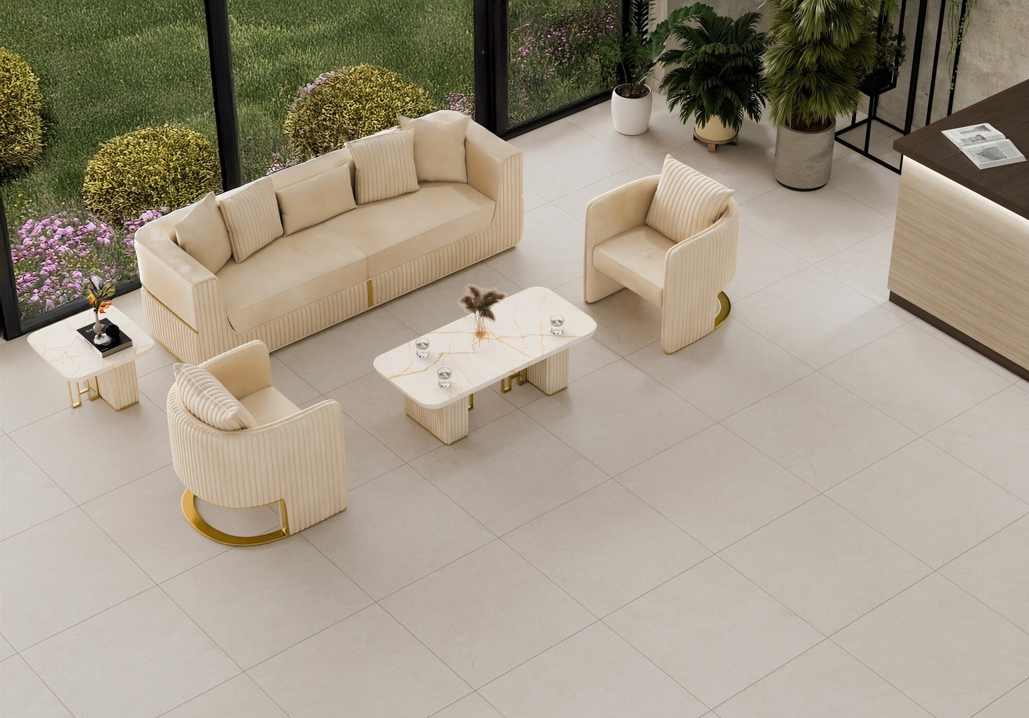 Gres szkliwiony Dover Crema 60X60 cm 1,44 m2 4