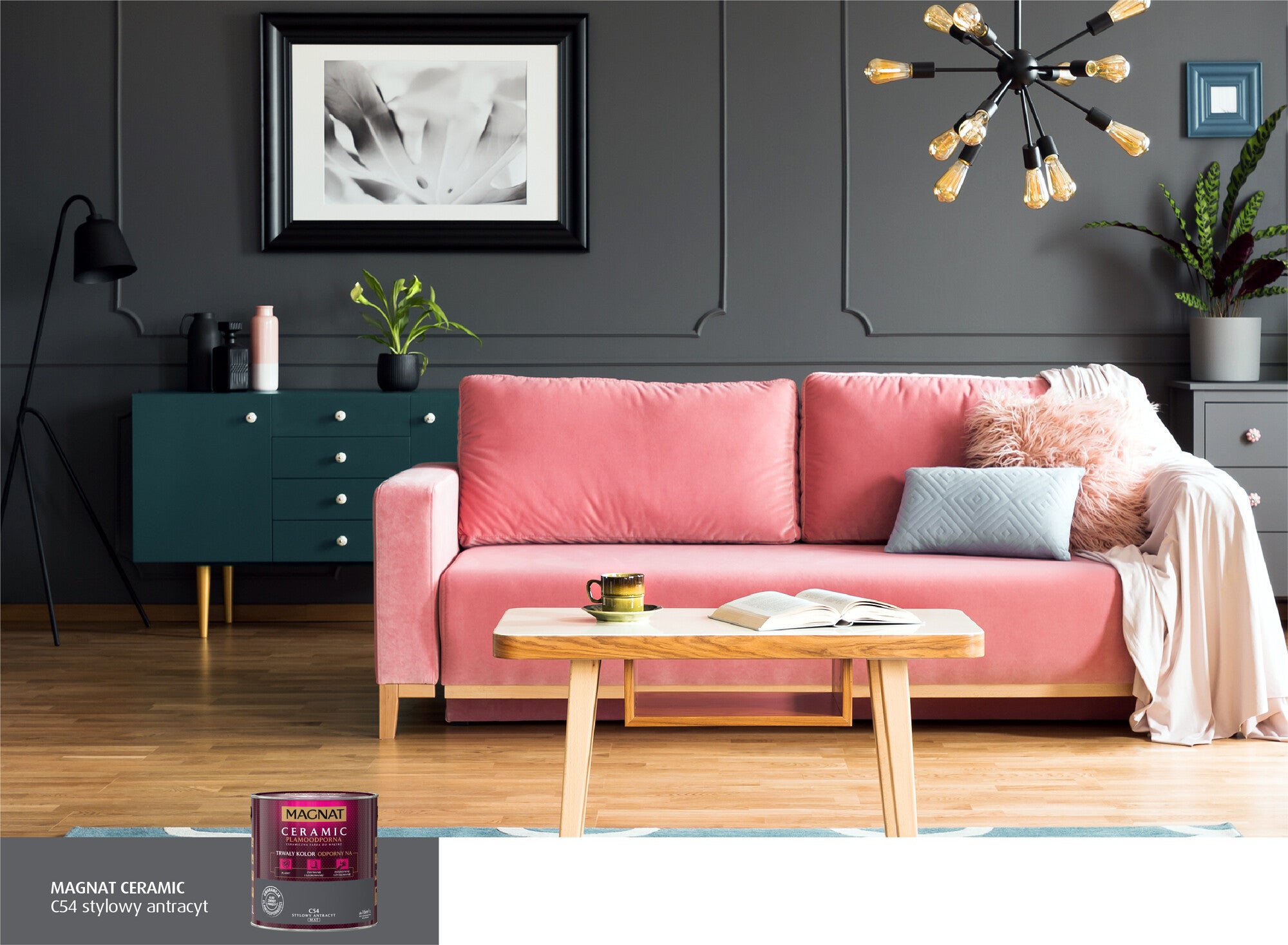 Farba Magnat Ceramic stylowy antracyt 2,5l 1