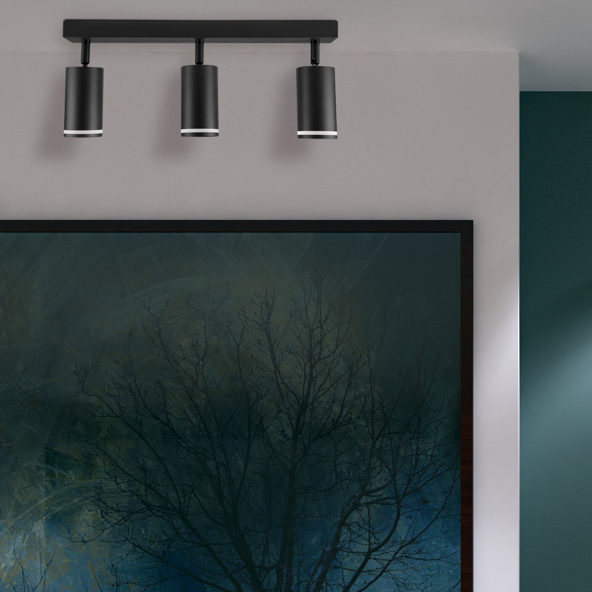 Listwa ścienno-sufitowa Paris 3xGU10 czarna 3