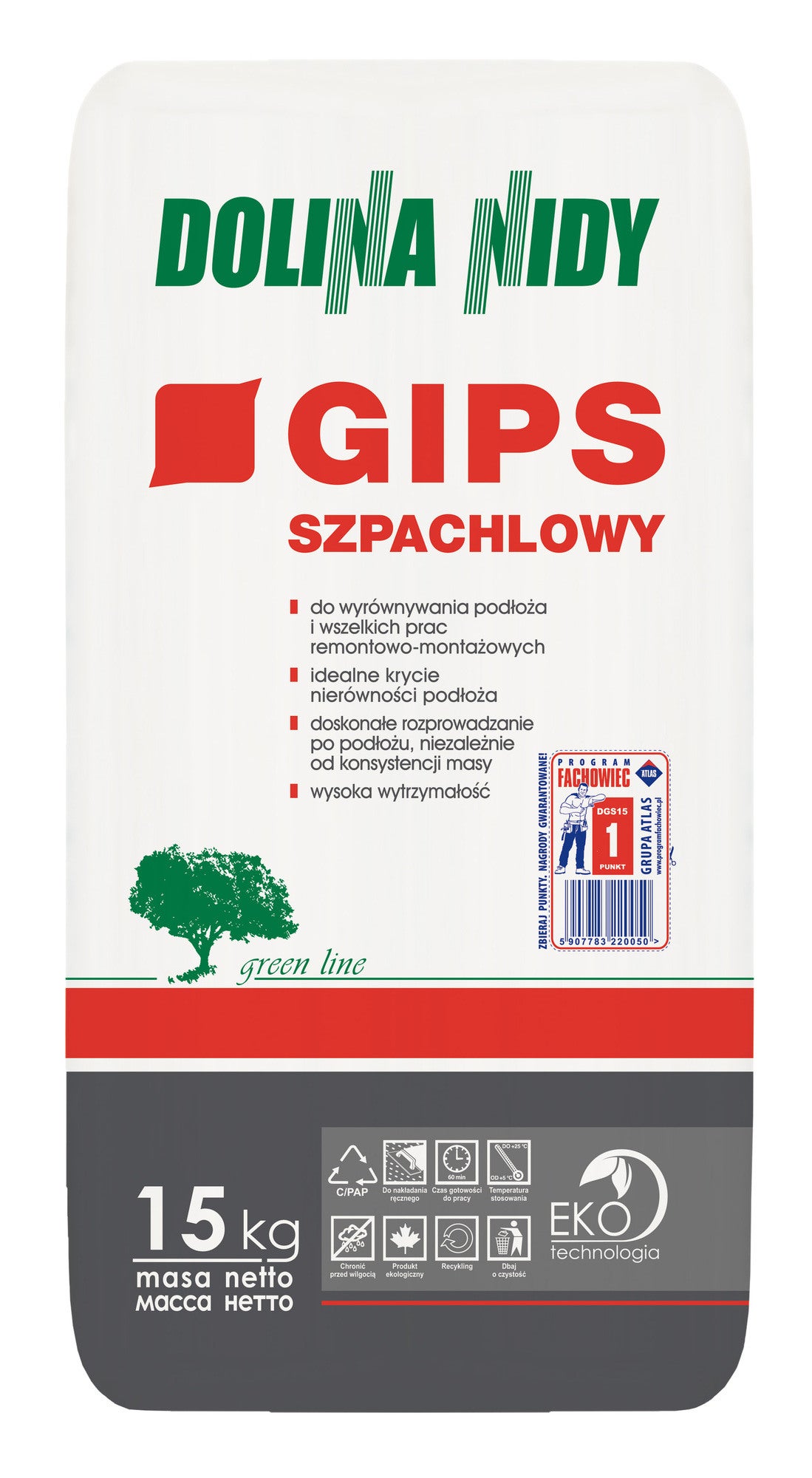 Gips szpachlowy Dolina Nidy 15 kg