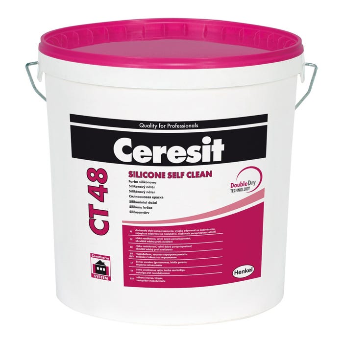 Farba silikonowa Ceresit CT48 baza transparentna 15l