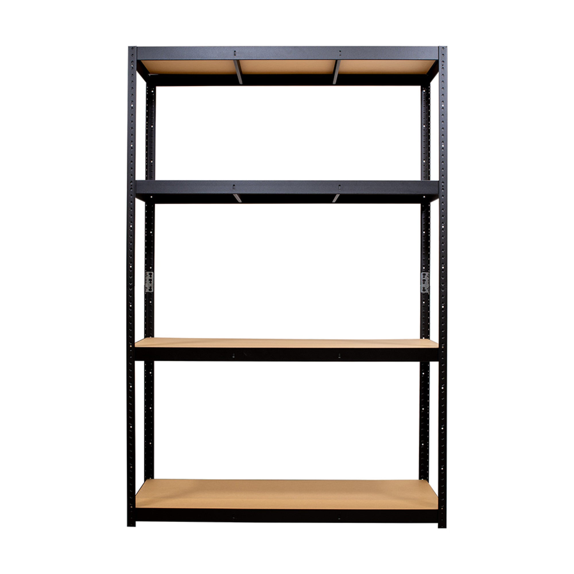 Regał metalowy Nero wym. 179x120x40 cm, 4 półki, 175 kg 