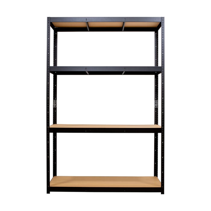 Regał metalowy Nero wym. 179x120x40 cm, 4 półki, 175 kg