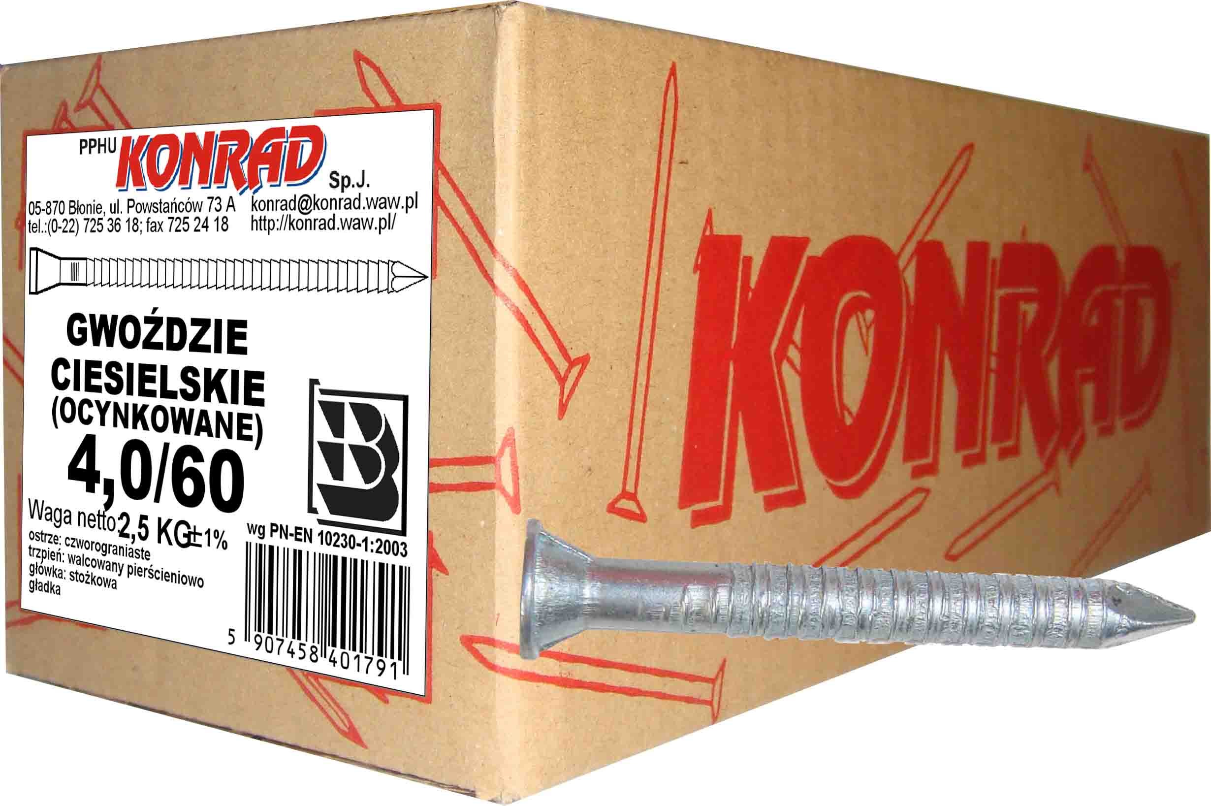 Gwóźdź ciesielski 4.0x60 mm (2.5 kg) 1