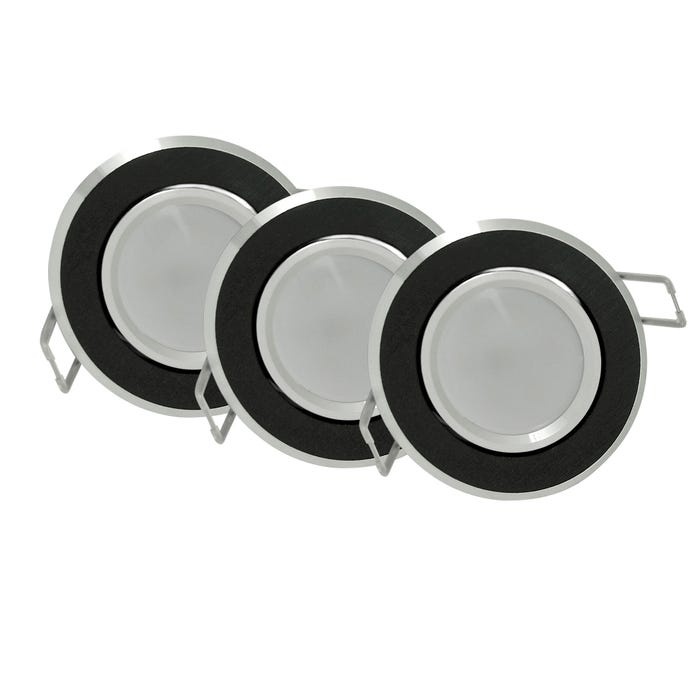3x Oczko podtynkowe ruchome Sun LED GU10 250 lm czarne