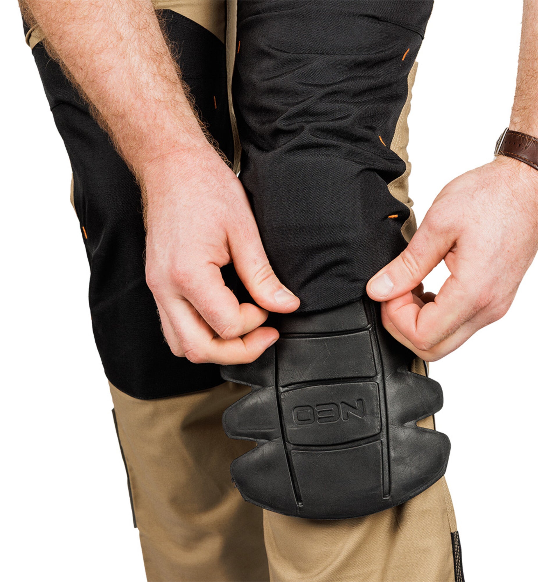 Spodnie robocze NEO 81-350-3, Mix&Match, Canvas, wzmocnienia z Cordury, beżowo-czarne, rozmiar 2XL/56 3