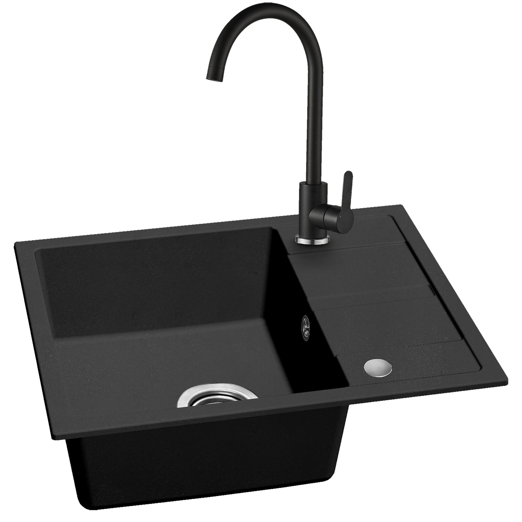 Zlewozmywak granitowy Kuchinox  Hack 56 x 44 x 17 czarny 1