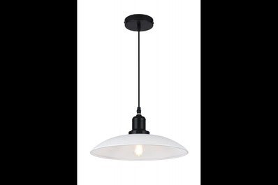 Oprawa sufitowa HORIZON  1x E27, biała, średnica 32cm, materiał metal
