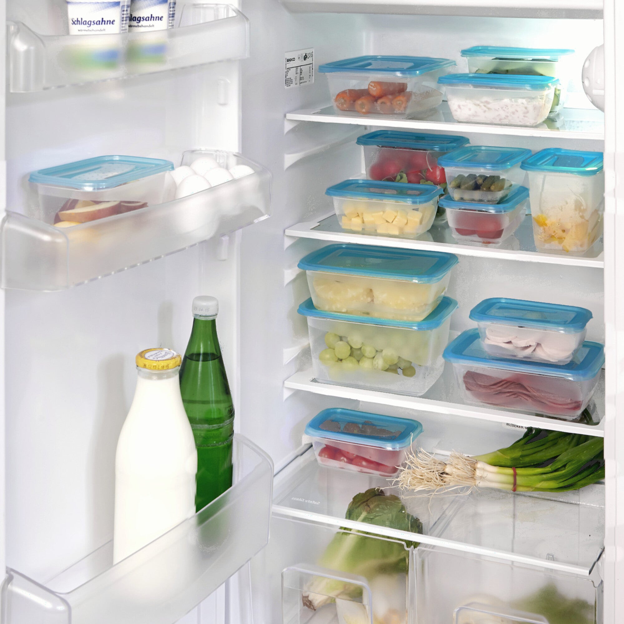 Zestaw 5 prostokątnych pojemników 0.5L  2