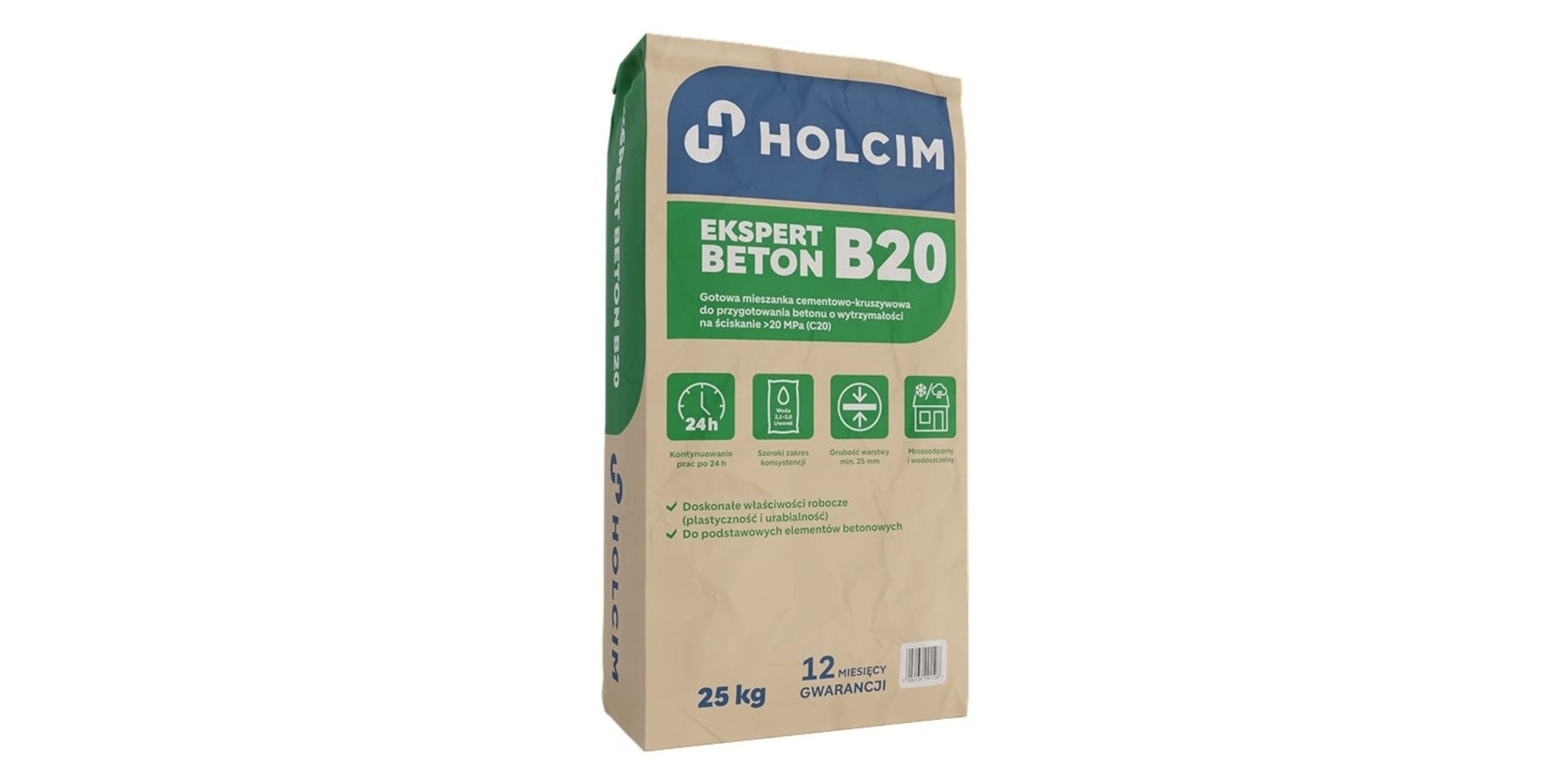 Gotowa sucha mieszanka Beton Expert B20 Holcim 25 kg