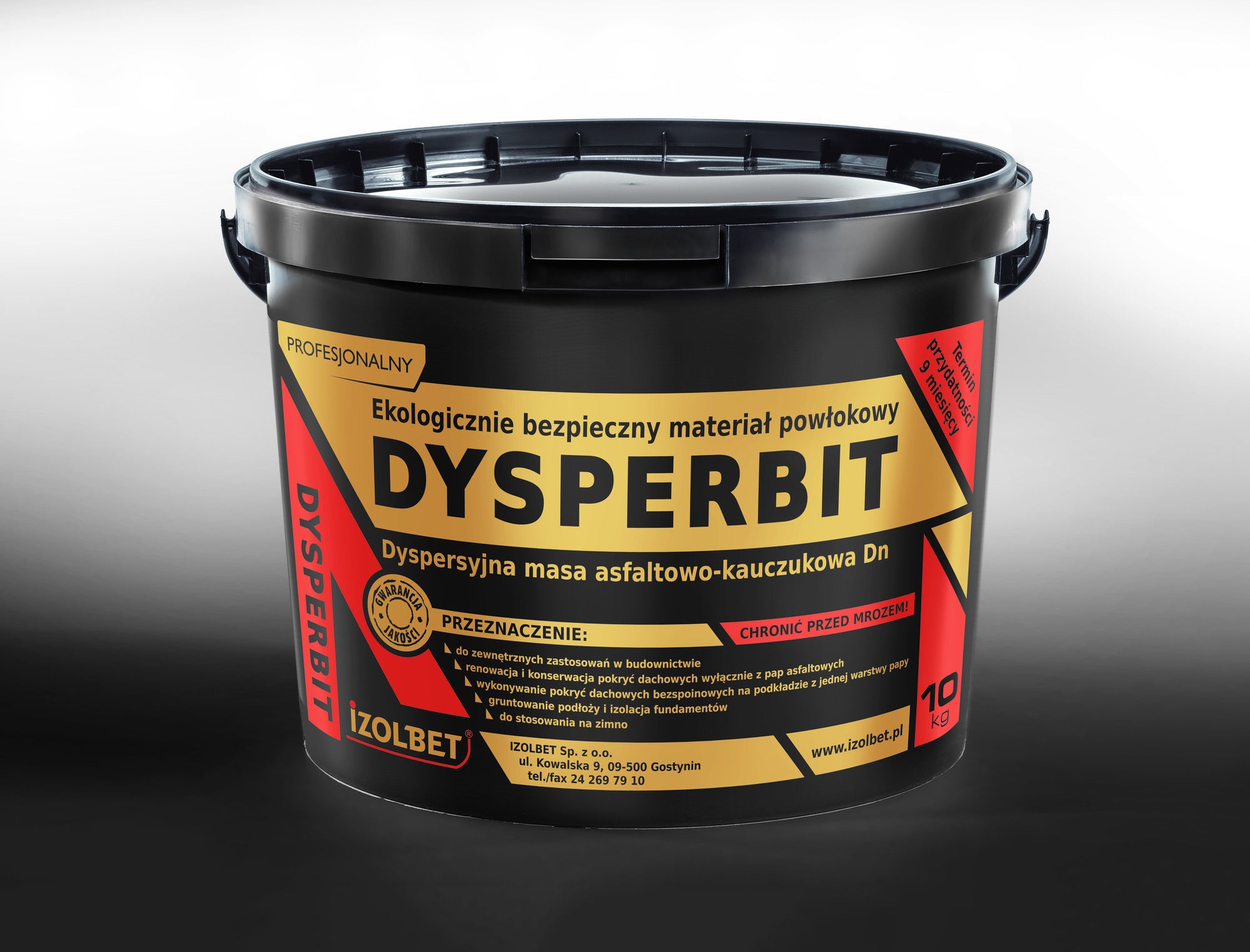 Dyspersyjna masa asfaltowo-kauczukowa Izolbet Dysperbit 10 kg 0