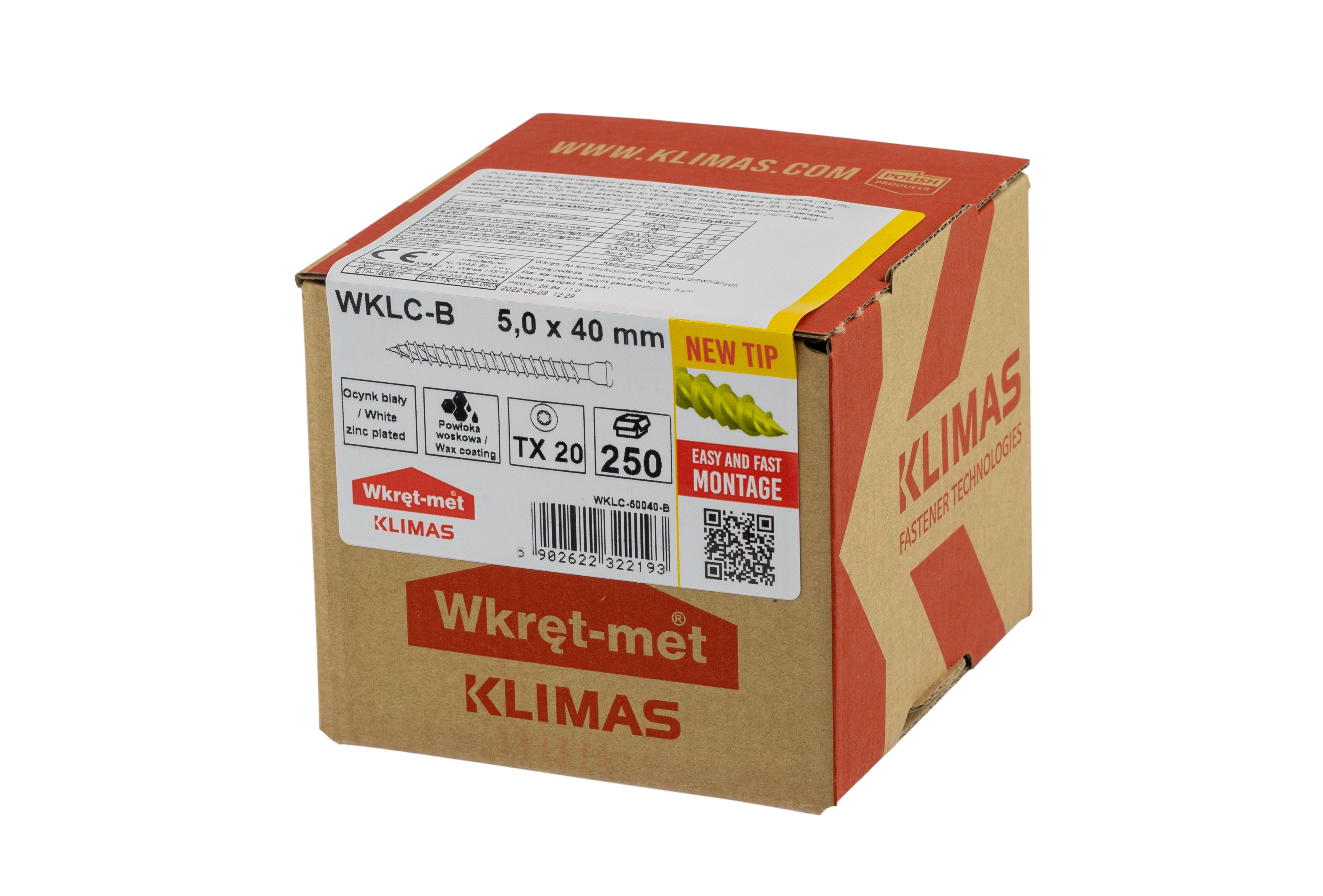 Wkręt do łączników ciesielskich z łbem walcowym 5x40 mm (250 szt.) 1
