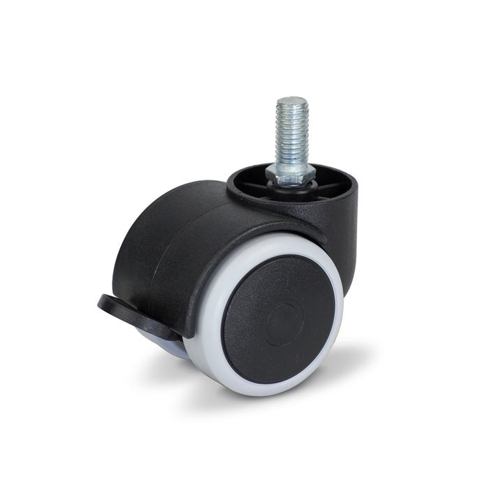 Koło meblowe obrotowe z hamulcem 50 mm/35 kg z trzpieniem M8