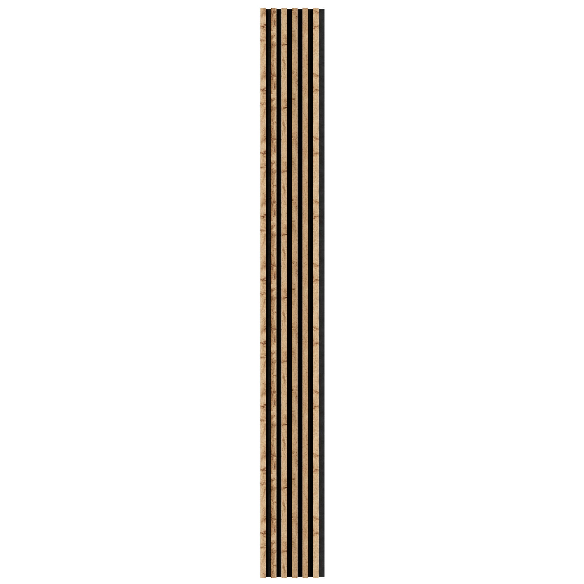 Panel lamelowy na filcowym podkładzie WOODLINE 2700x300 dąb wotan, tło czarne