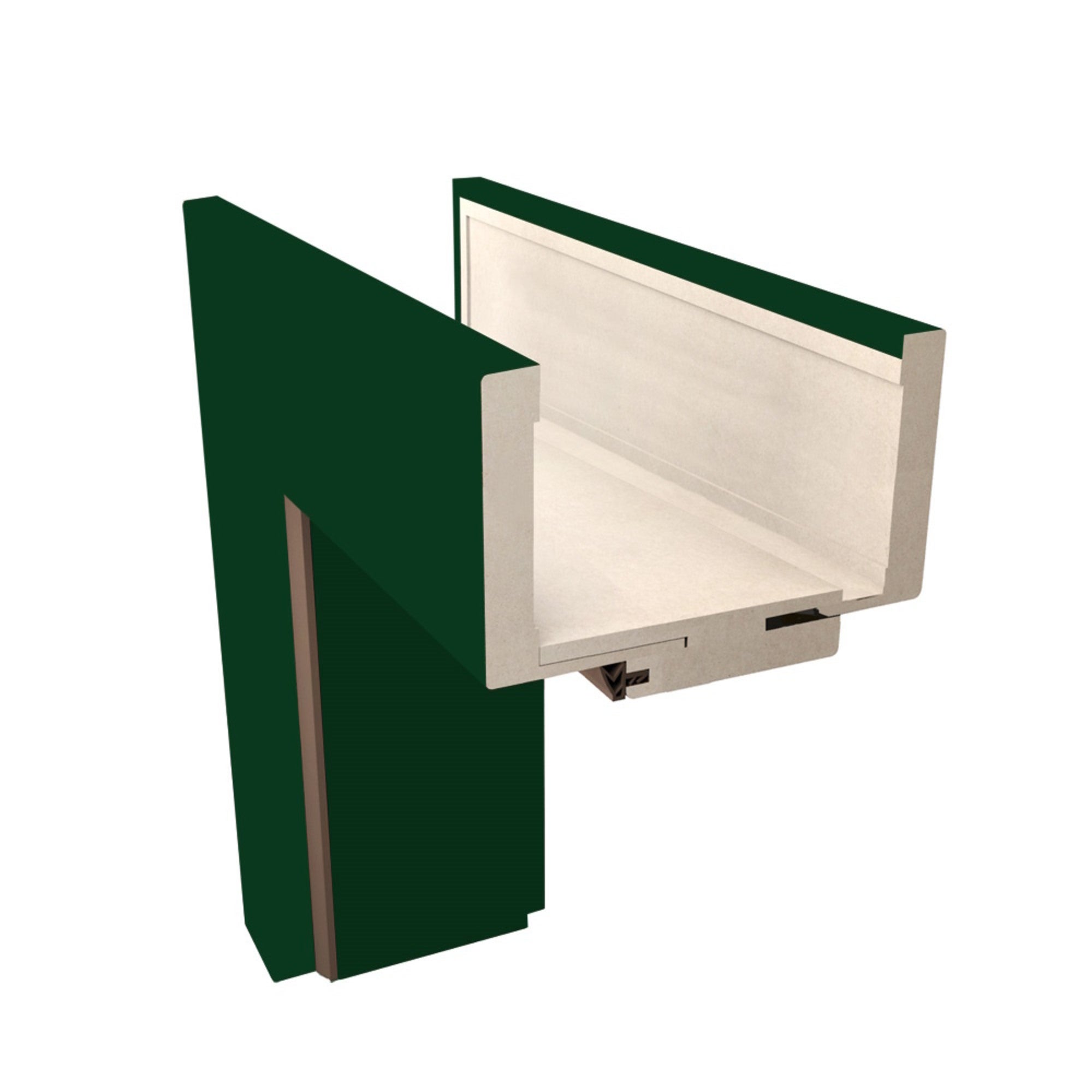 Ościeżnica regulowana Din Duo 120-140 80 lewa ciemnozielony