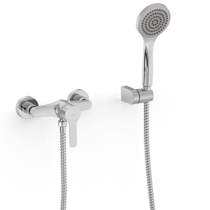 Bateria prysznicowa Tres Tenerife z zestawem chrom