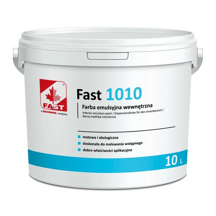 Farba emulsyjna Fast 1010 biała 10l