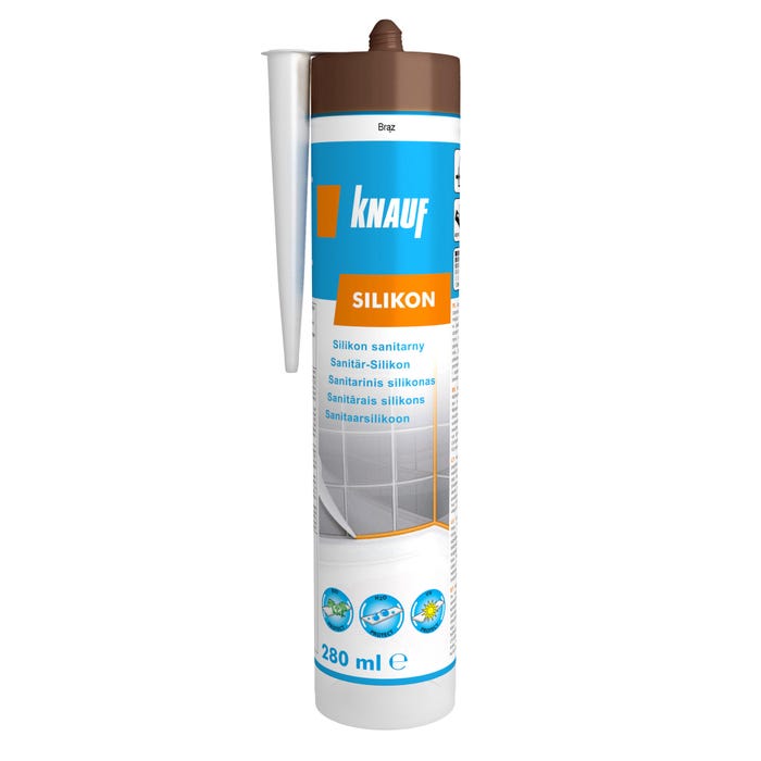 Silikon sanitarny Knauf brąz 280 ml