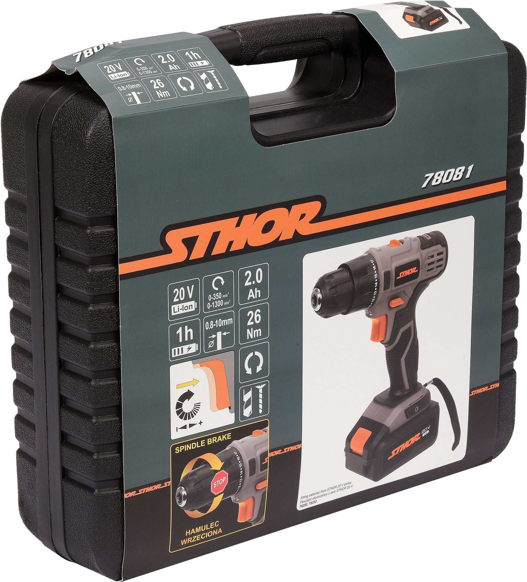 Wiertarko-wkrętarka 20V 78081 Sthor / 1 x 2,0Ah 3