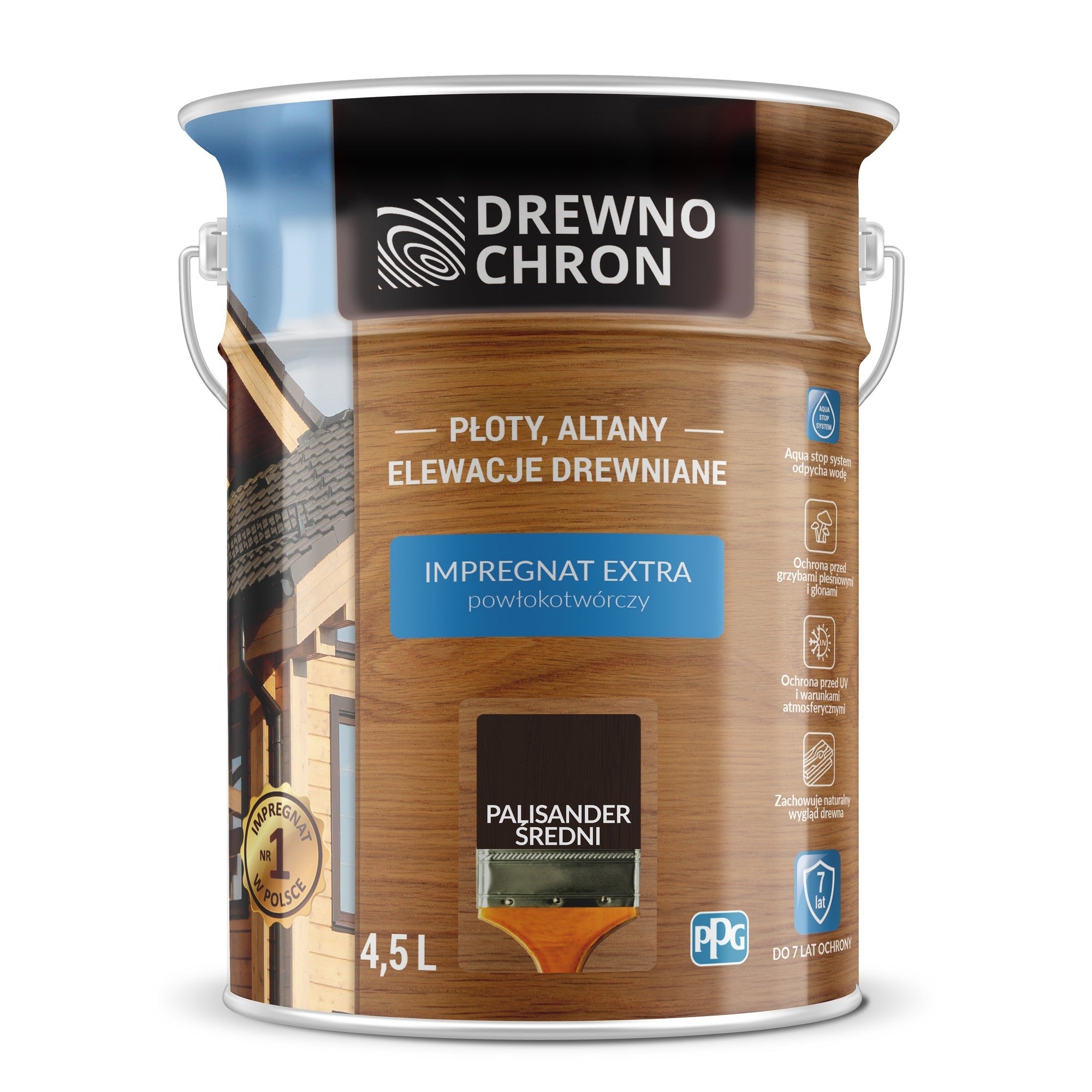 Impregnat Drewnochron Extra palisander średni 4,5l 1