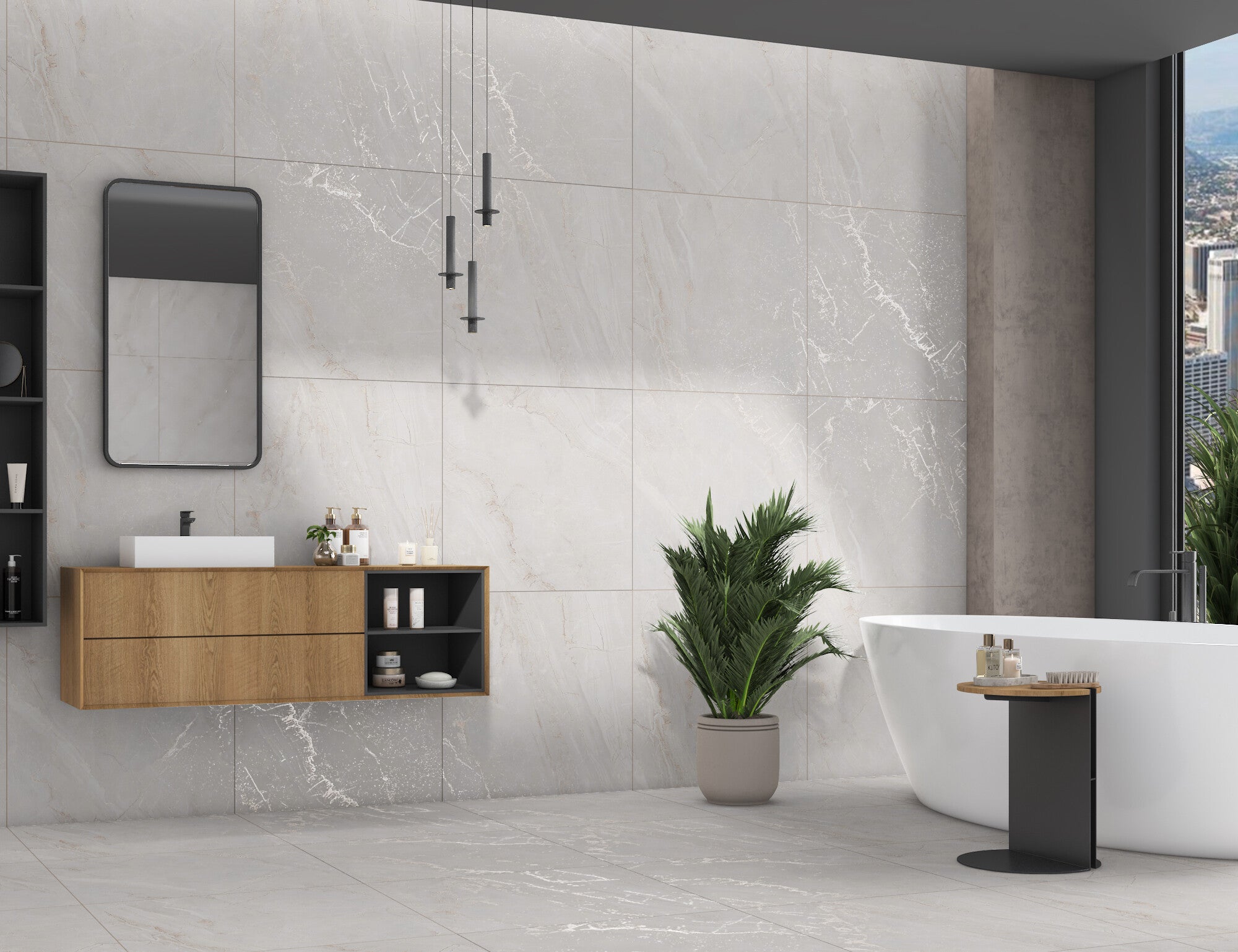 Gres szkliwiony Sydney Bianco Carving 60x60 1,44 M2 3