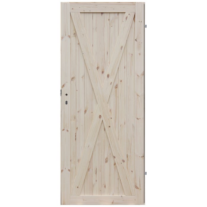 Skrzydło pełne Loft X1 80 prawe sosna surowa