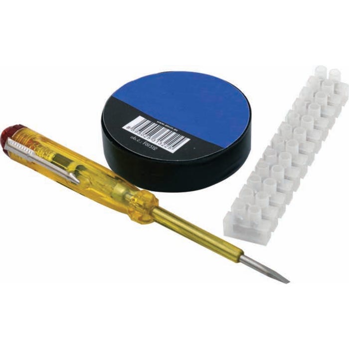 Zestaw instalacyjny wskaźnik, taśma izolacyjna, złączka 12 torowa