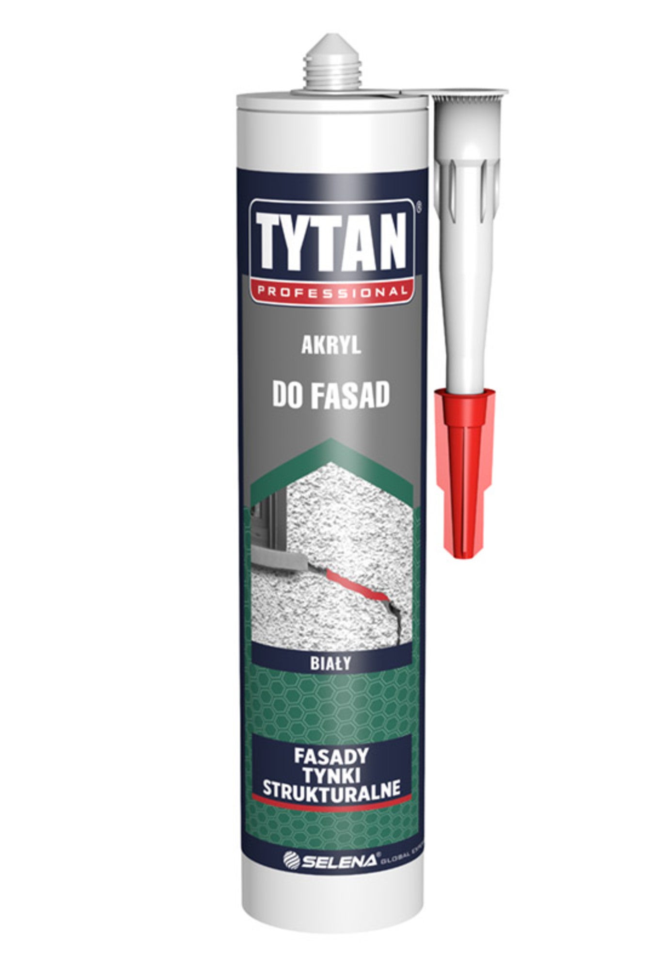 Akryl do fasad Tytan 280 ml, biały 0