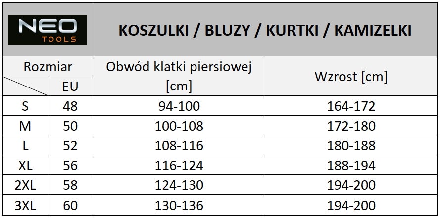 Kurtka robocza ocieplana żółta NEO 81-710, rozmiar 2XL (58) 1