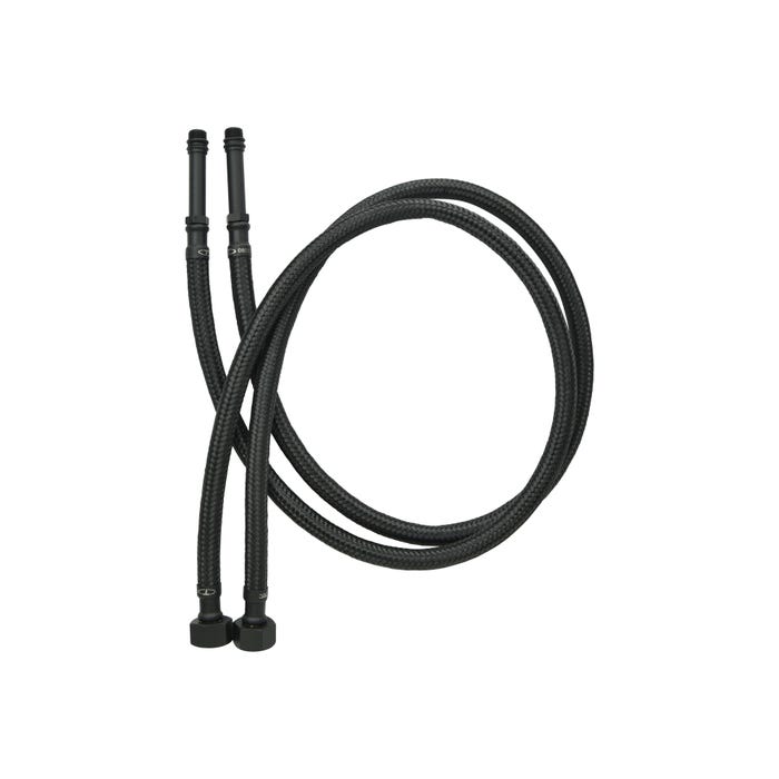 Wężyk przyłączeniowy GW/GZ 3/8"x10 mm, dł. 80 cm, czarny, 2 szt
