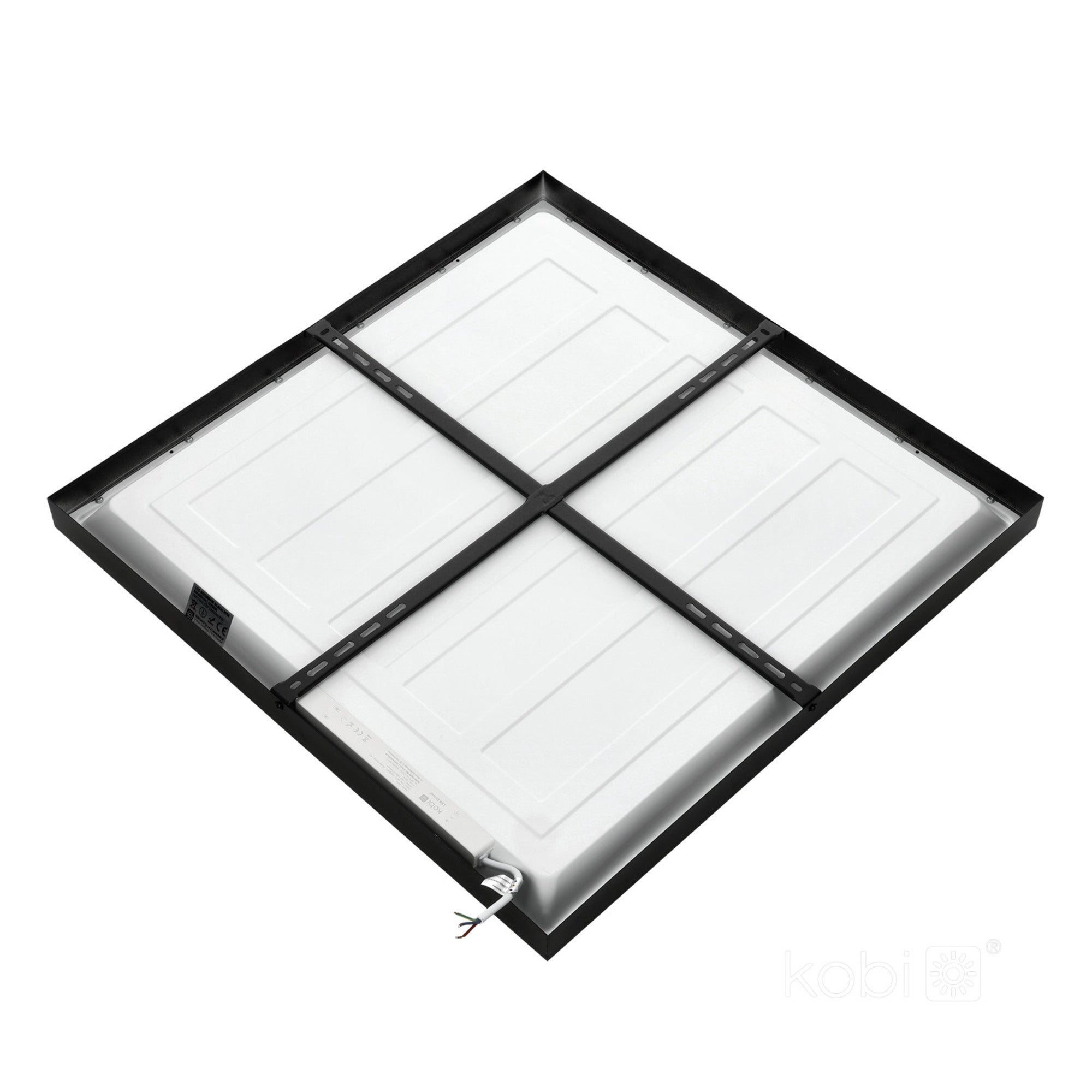 Panel LED natynkowy 60x60 cm 36 W 3960 lm 4000K IP20, czarny 2