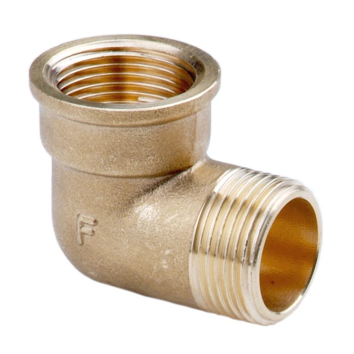 Kolano mosiężne GW/GZ 3/8" żółte