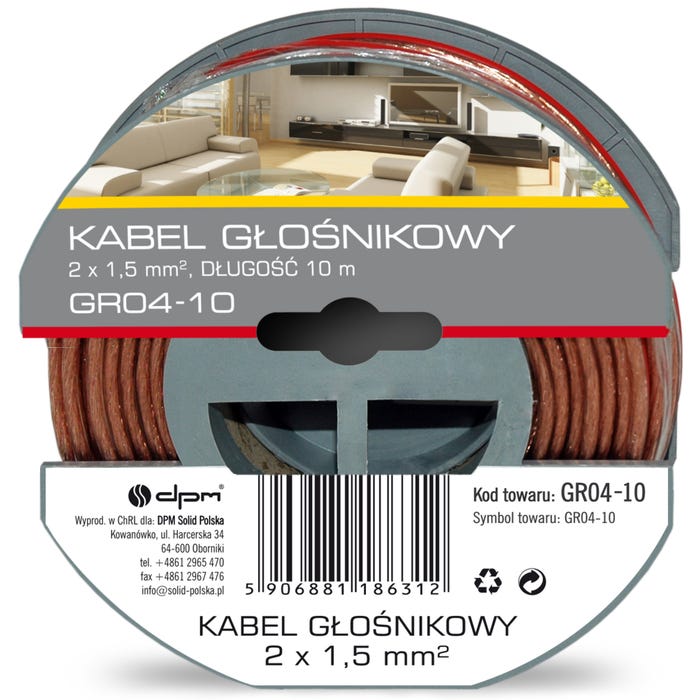 Przewód głośnikowy 2x1,5mm2 10m