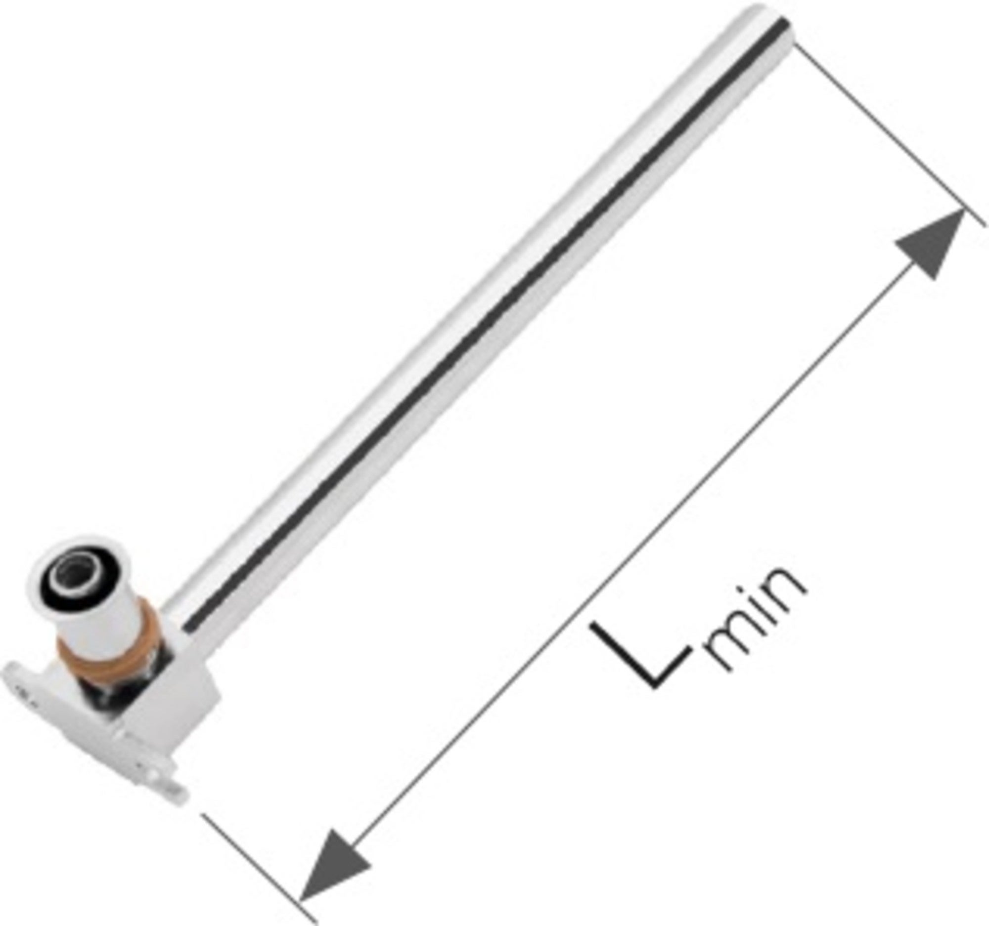 Kan Press Kolano mosiężne z rurką Cu 16x15 mm, dł. 210 mm