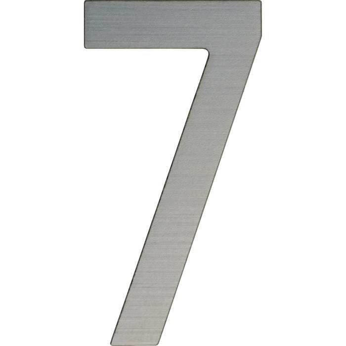 Cyfra 7 samoprzylepna srebrny szczotkowany 50 mm
