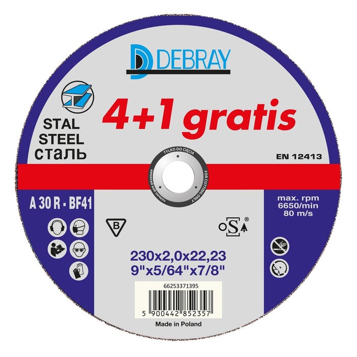 Tarcza do cięcia metalu 230x2,0x22,2 mm, 5 szt.