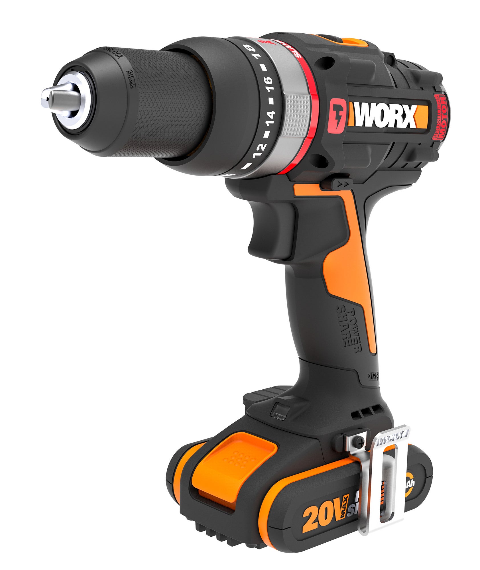 Wiertarko-wkrętarka 20V WX-JCR Worx / 2 x 2,0Ah