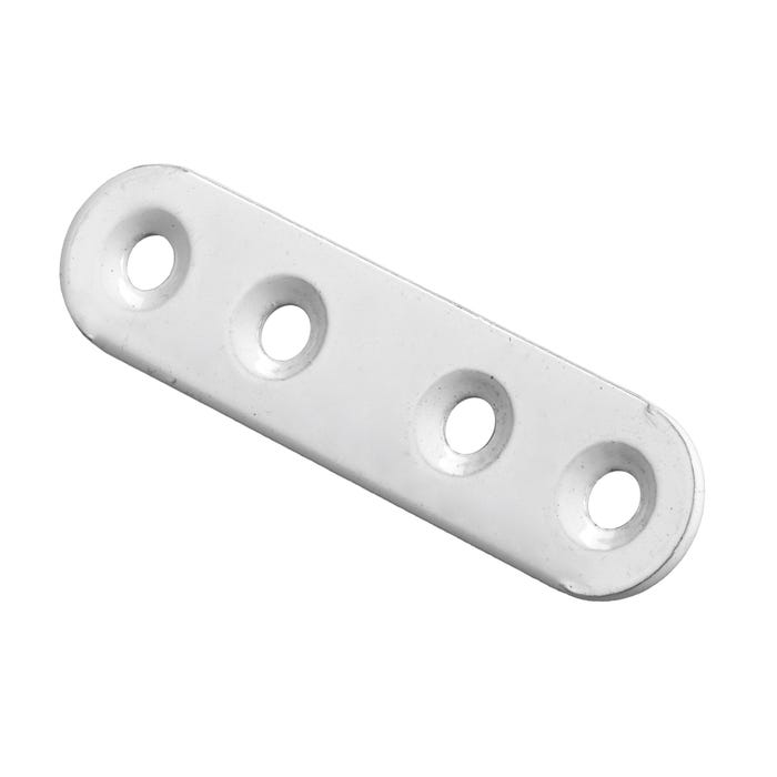 Łącznik meblowy do płyt 60x15mm biały
