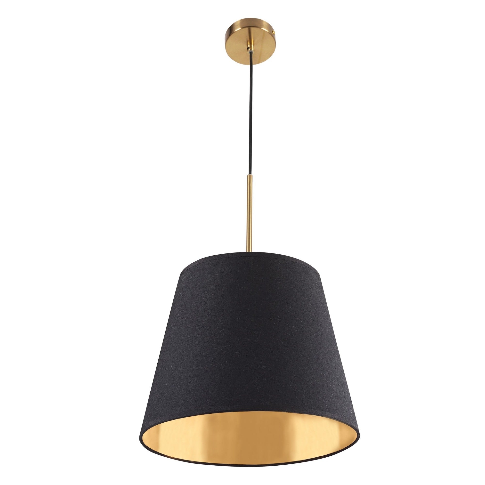 Lampa wisząca Elena 1xE27 czarna/złota