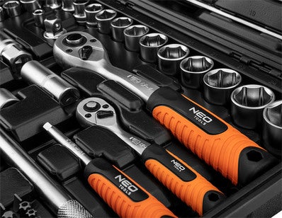 Zestaw kluczy nasadowych 1/2 i 1/4" 10-206 NEO, 100 szt. 6