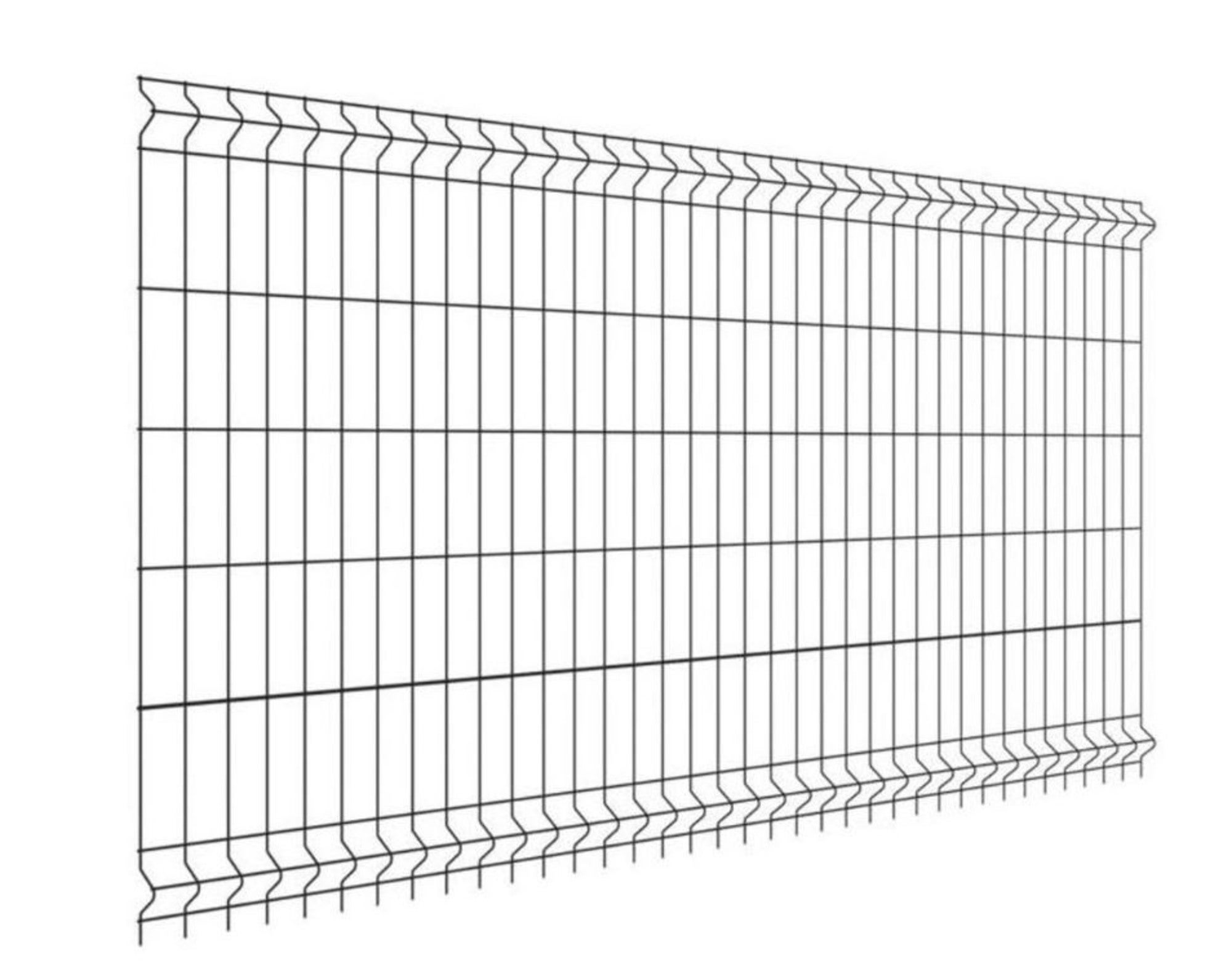 Panel ogrodzeniowy 3D antracyt, 123x250 cm, oczko 70x200 mm, drut 4 mm