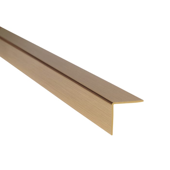 Kątownik PCV złoty szczotkowany 20x20x1.1mm 2.75m