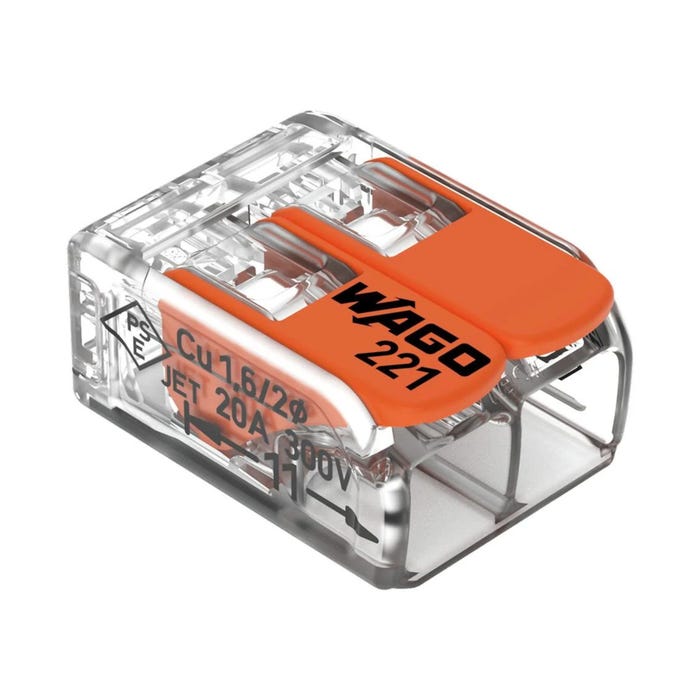Szybkozłączka z zamkiem Wago 2x0,2-4mm2 15szt
