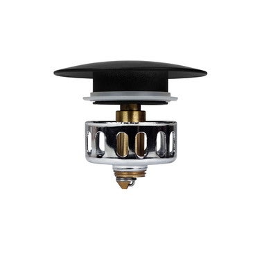 Syfon wannowy klik-klak, czyszczony od góry, czarny matowy 3