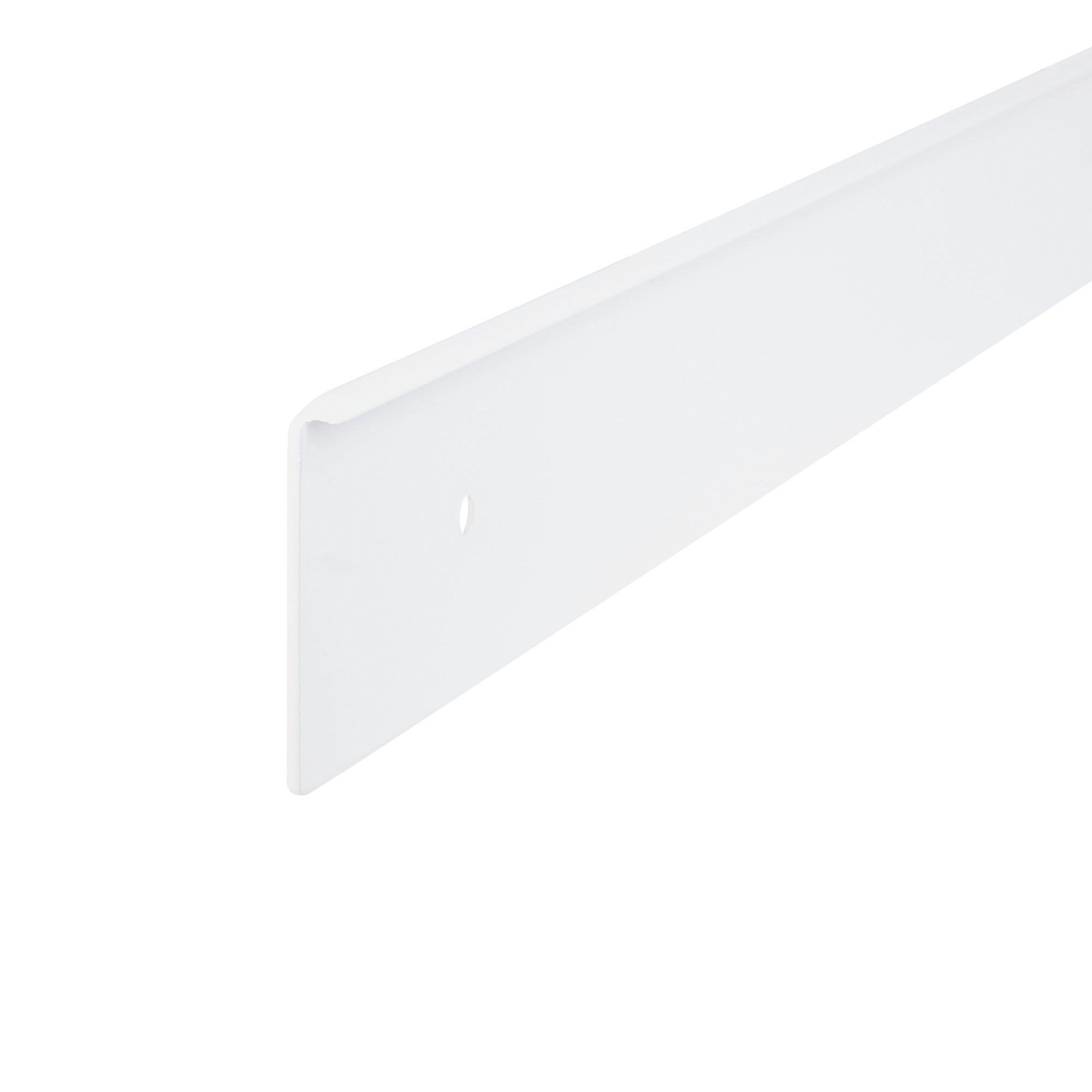 Listwa do blatu aluminiowa boczna lewa 38mm Cezar Biały RAL9003 0,62m 0