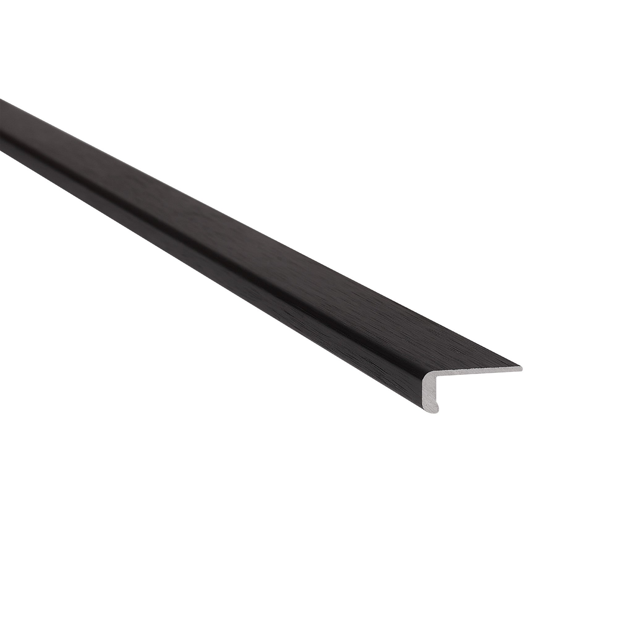 PROFIL ALU CZARNY SZCZOTKOWANY  WYKOŃCZENIOWY KRAWĘDZIOWY  6X1