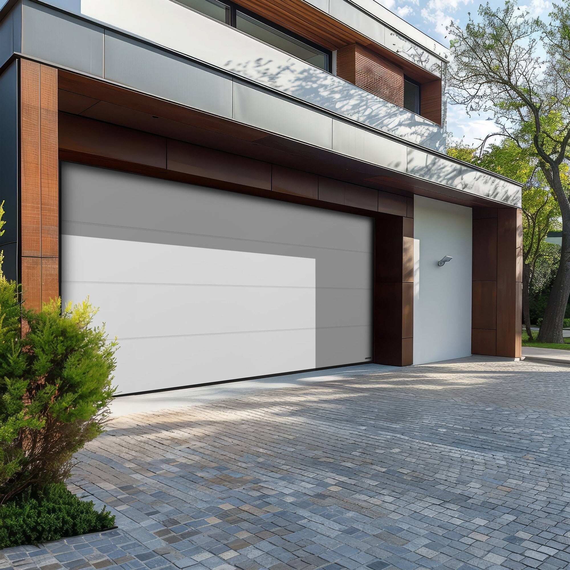 Brama garażowa segmentowa Nobla z napędem automatyczna 5000x2250 biała 2